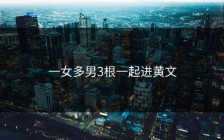 一女多男3根一起进黄文